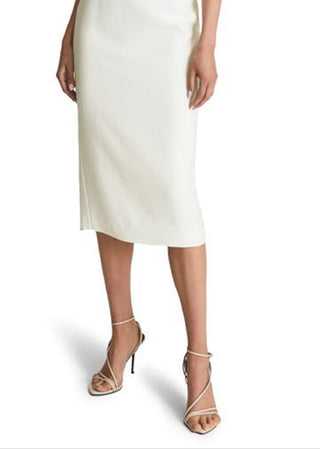 Reiss Women's Elodie Cut Out Bodycon Dress White Size 8