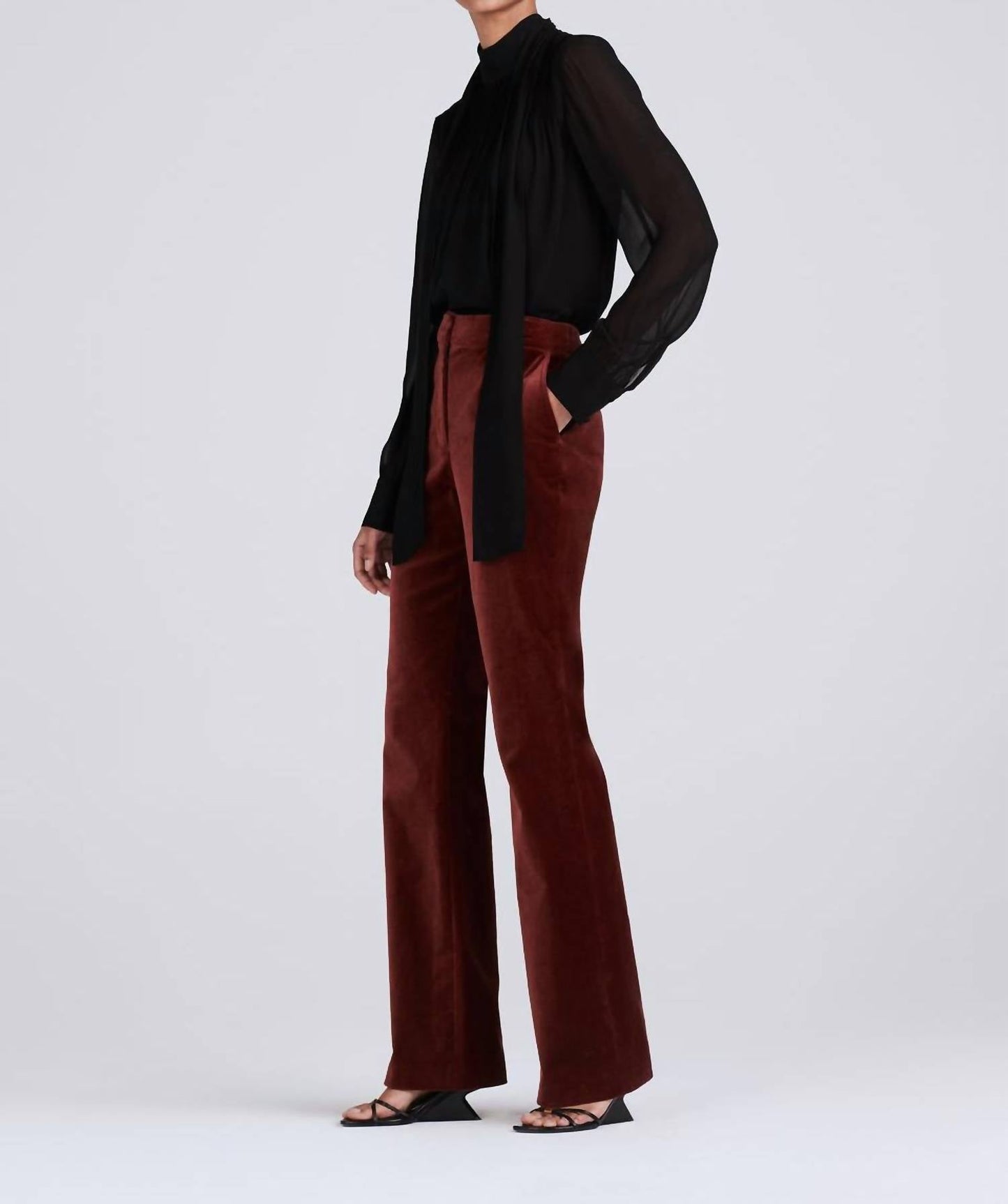 Derek Lam 10 Crosby - VALENTINE NECK TIE BLOUSE