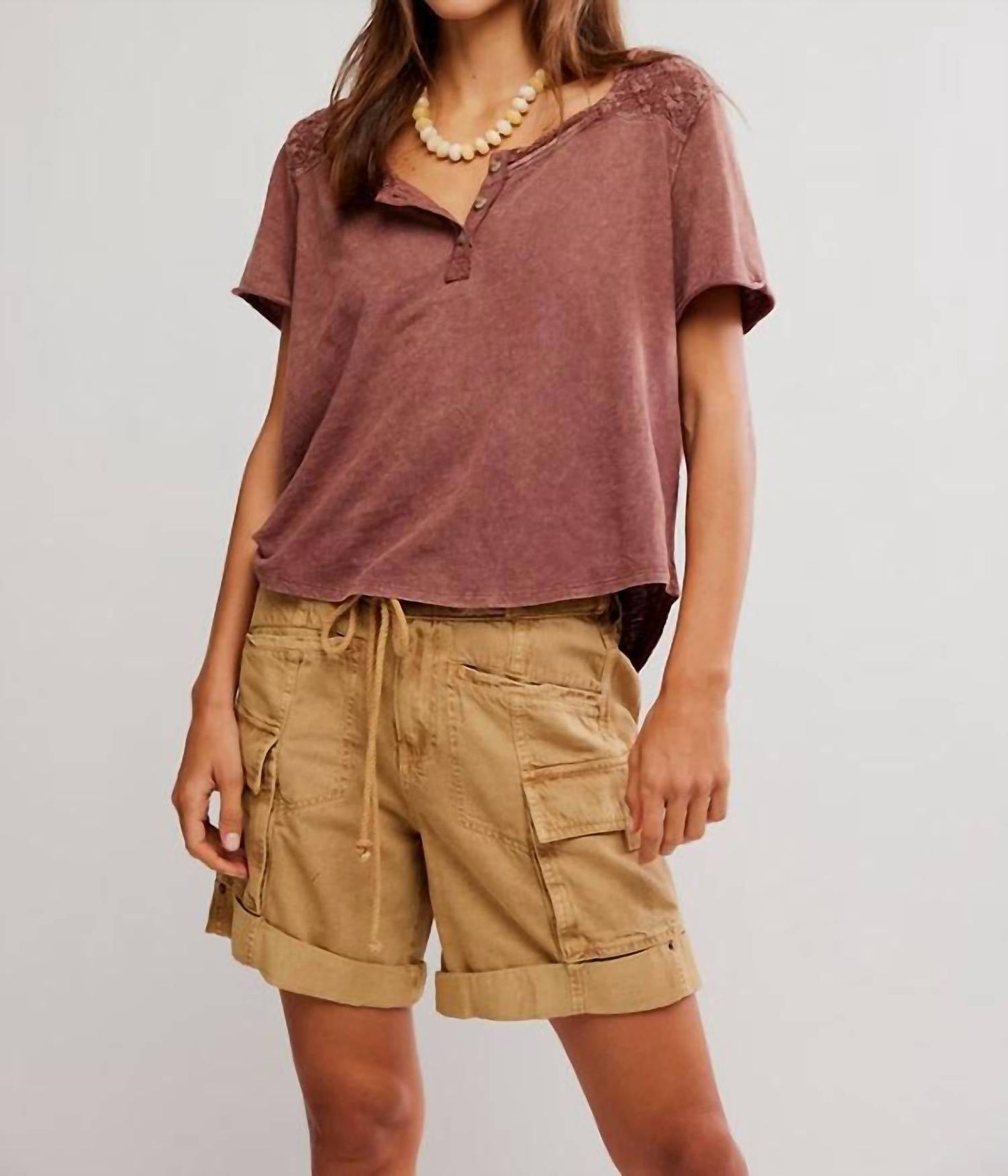 Free People - Heirloom Henley Tee