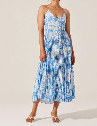 Astr - Blythe Floral Plisse Midi Dress