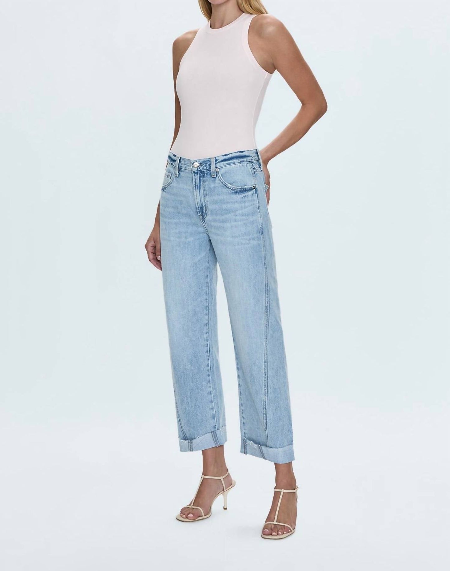 Pistola - Mid Rise Cuffed Straight Jean