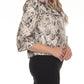 Joseph Ribkoff - Snakeskin Faux Suede Swing Jacket