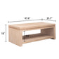 Modern Wood Coffee Table with Beaded Trim – 47" Rectangular