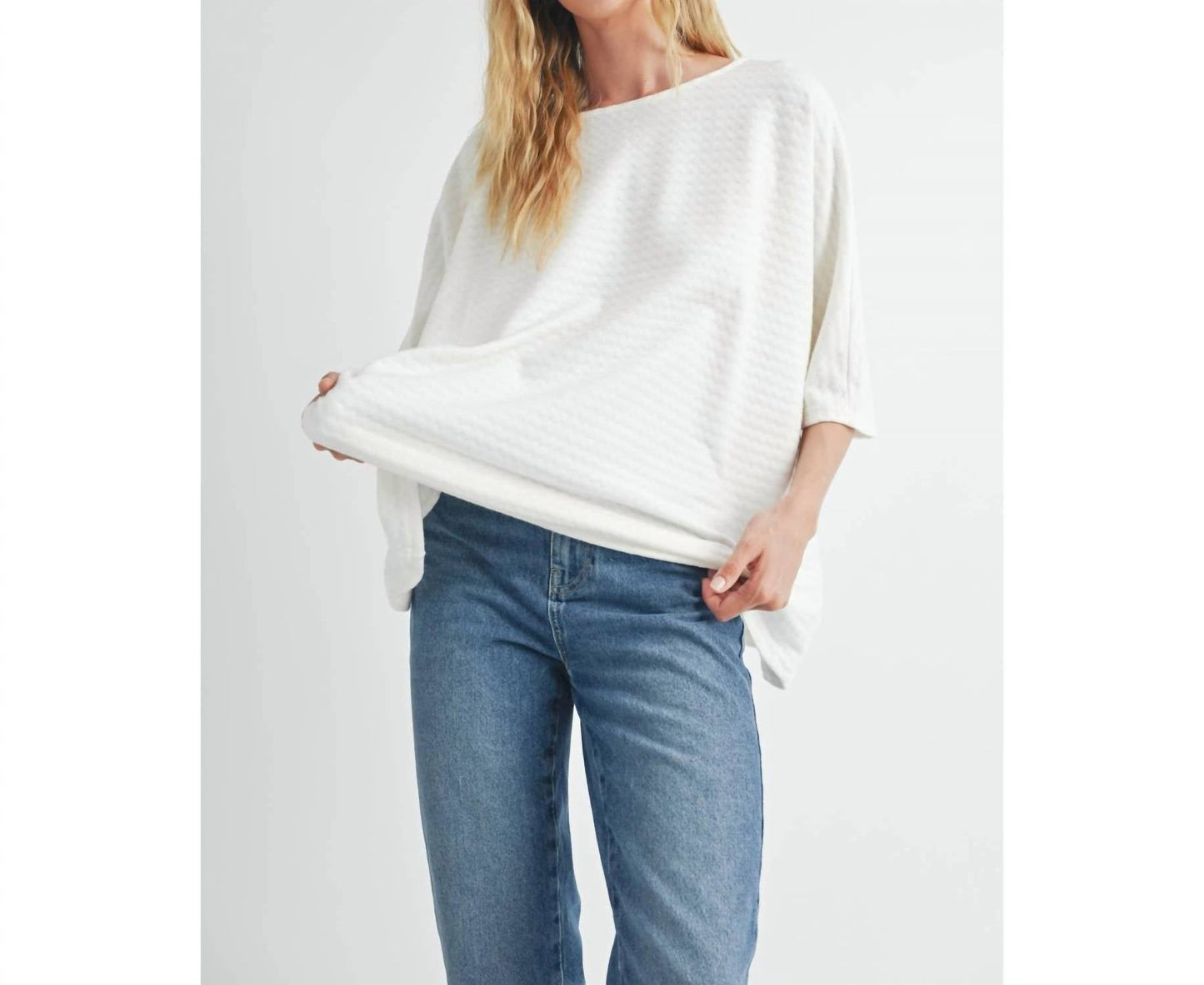 Fun 2 Fun - Oversized Knit Sweater Top