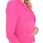 Joseph Ribkoff - Open Front Ruched 3/4 Sleeve Cropped Blazer