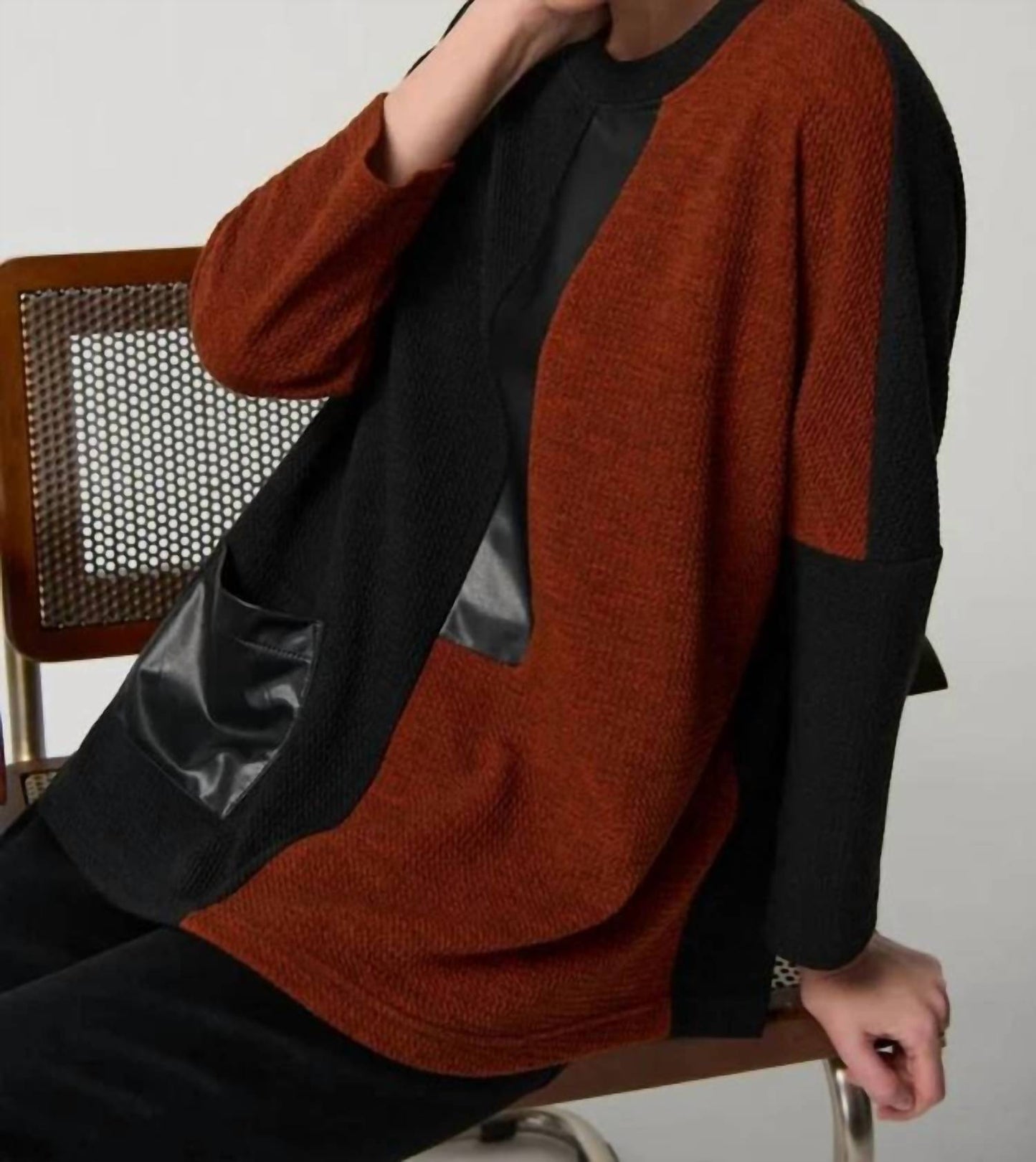 Joseph Ribkoff - Boxy Colorblock Sweater Top