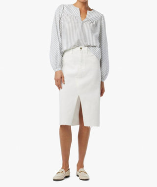 Joe'S Jeans - High Rise The Joplin Slit Denim Skirt Sz 28 $198