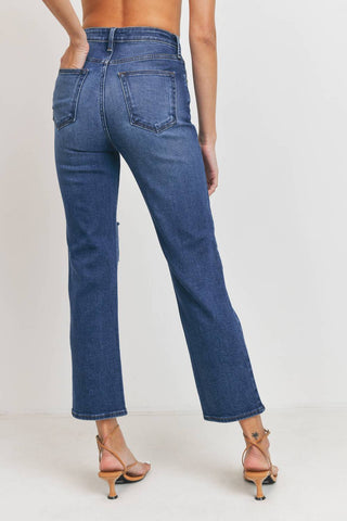 Jbd. - Straight Leg Knee Slit Jeans