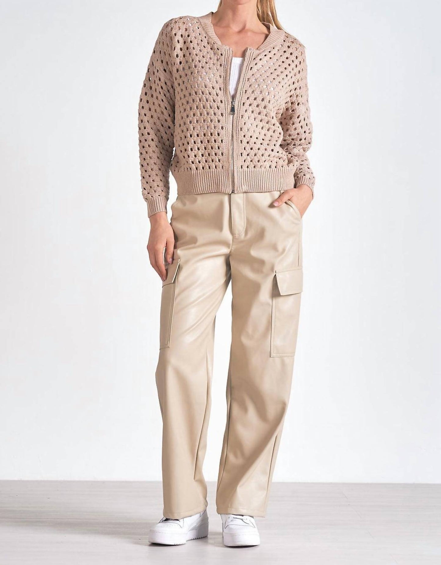 Elan - Candice Zip Cardigan Sweater