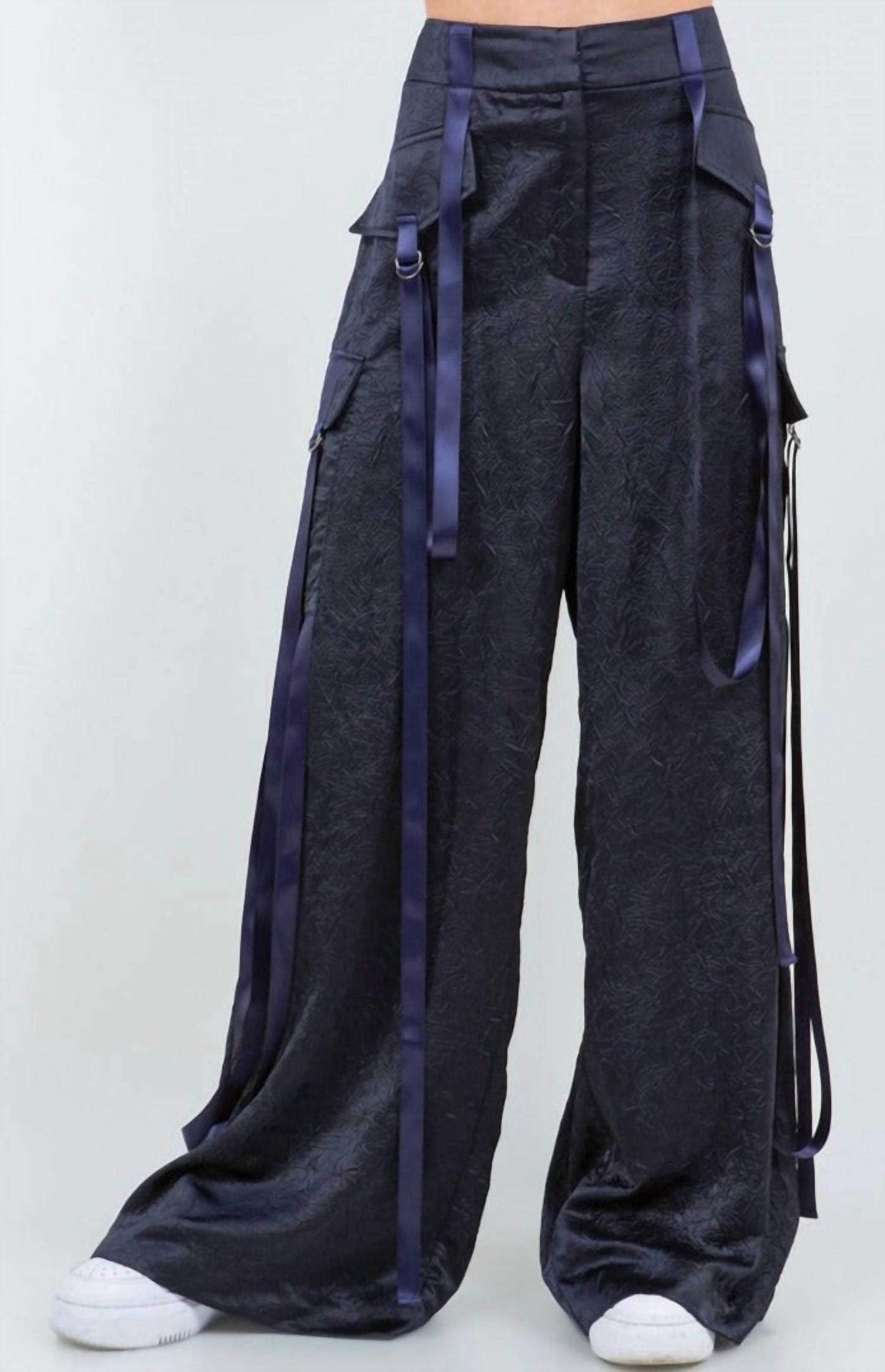 Whiteroom+Cactus - Satin Crinkle Multi Strap Trousers