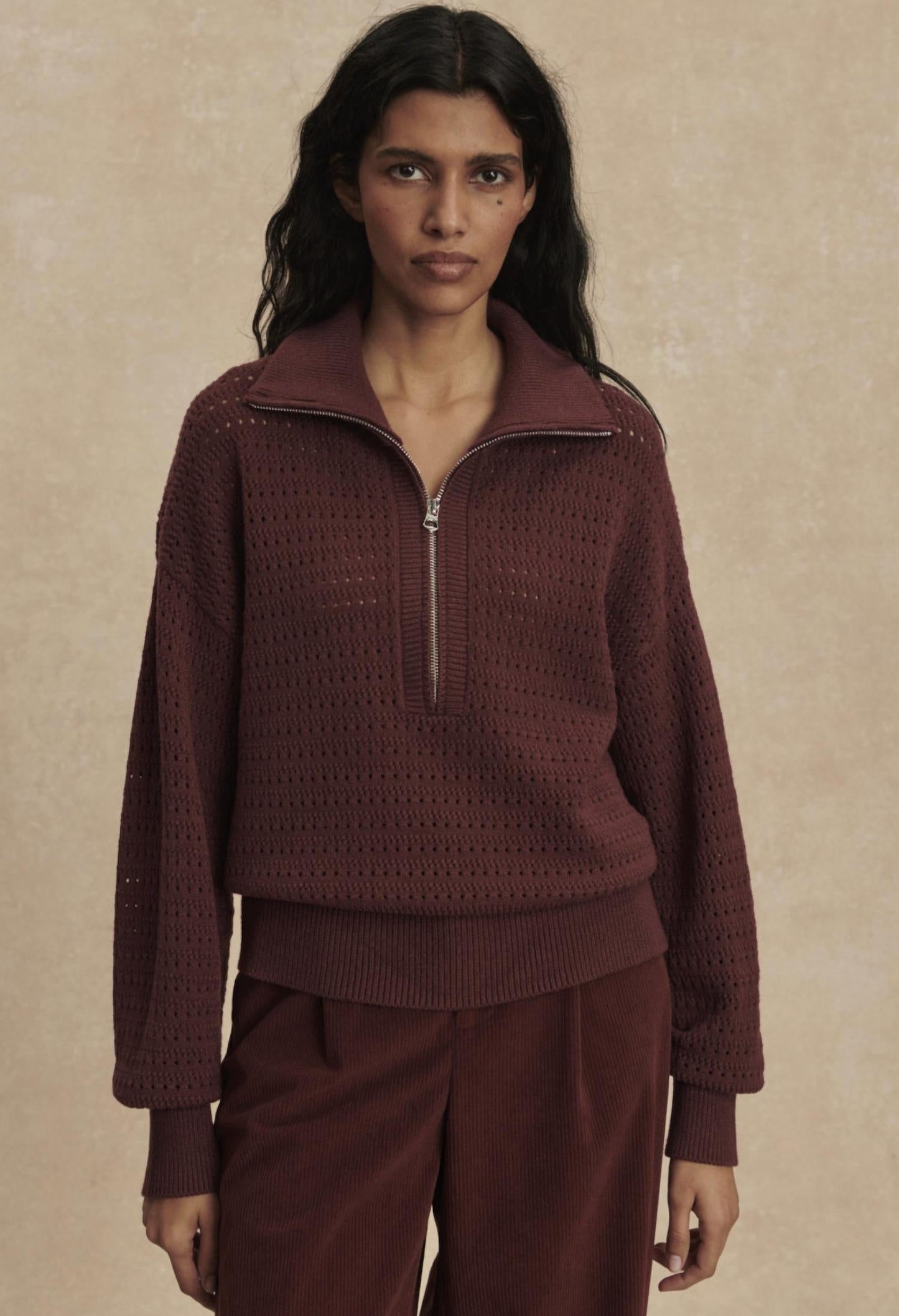 Varley - Darla Half Zip Knit Sweater