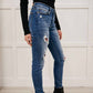 Judy Blue - Buffalo Plaid Peek-A-Boo Skinny Jeans