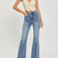 Risen - Frayed Hem Flare Jeans