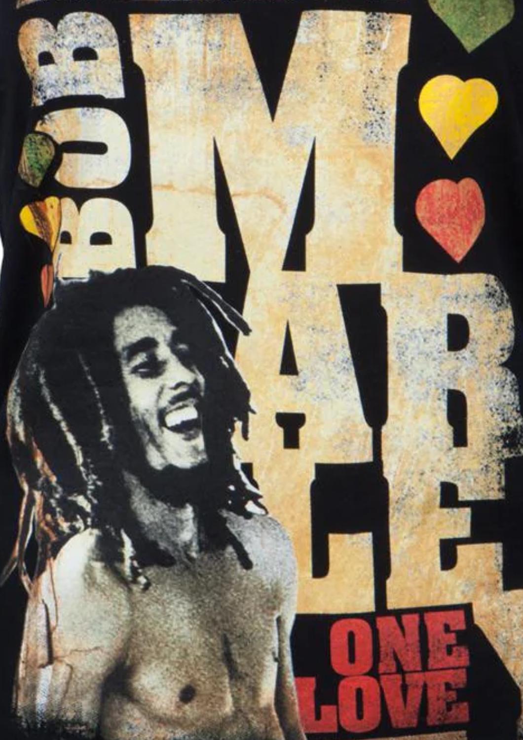 Bob Marley - Teen's Rasta Hearts Tube Top