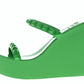 Carmen Sol - Women's Studded Open Toe Wedge Sandal