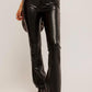 Free People - Level Up Vegan Leather Slit Boot Cut Pants