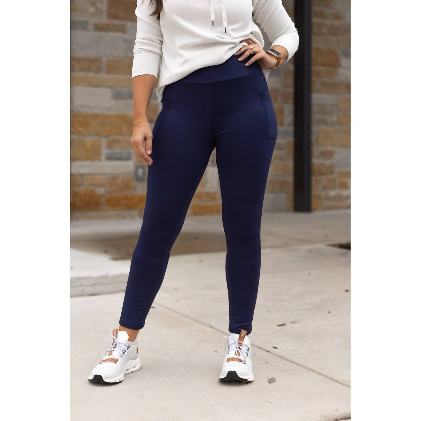 Julia Rose - Nicole Fleece Full Length With Pocket Leggings