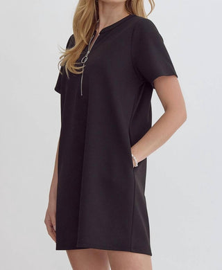 Entro - Feeling Like a Boss Textured Dress