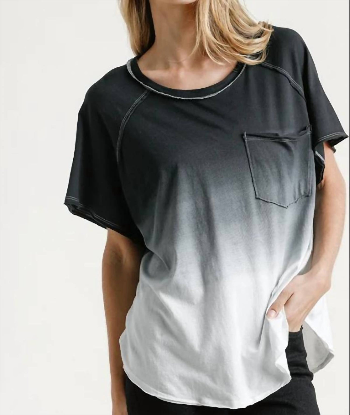 Umgee - Dip Dye Raw Edged Top