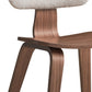 Casson Boucle Walnut Side Chair (Set of 2) - White / Walnut