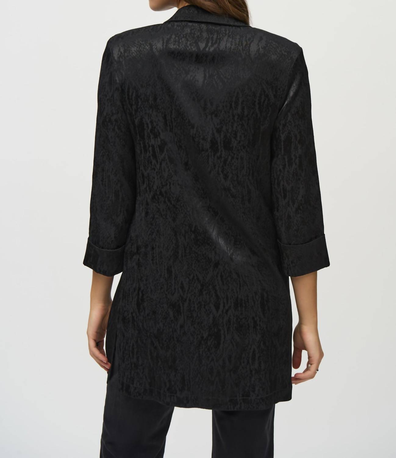 Joseph Ribkoff - Animal Print Long Jacquard Blazer