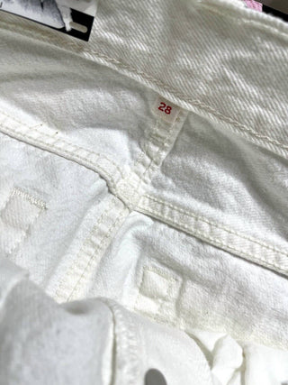 Levi'S - Distressed Raw Hem Cotton Mini Skirt