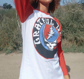 People Of Leisure - Grateful Dead Stealie Baseball Tee