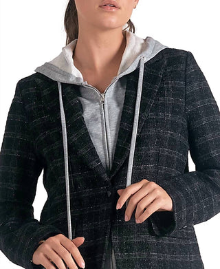 Elan - Harper Layered Blazer Hoodie