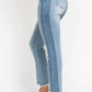 Judy Blue - Side Panel Fray Hem Cropped Jeans