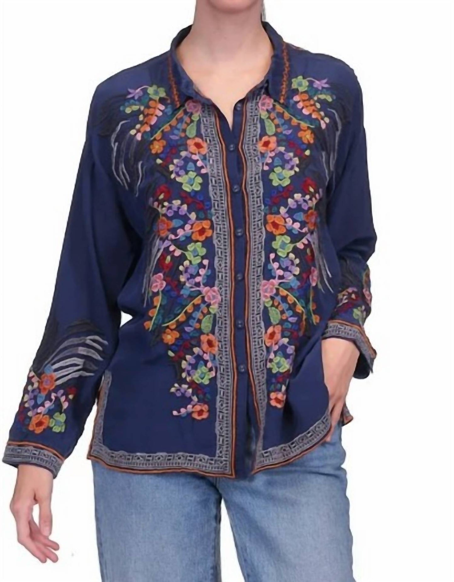 Johnny Was - Dash Audrey Oversize Embroidered Blouse