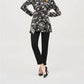 Joseph Ribkoff - Abstract Stripes Wrap Front Top