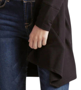 Kensie - Long Sleeve Draped Fleece Knit Jacket With Pockets