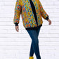 Diva Usa - Maddy Traditional Bomber Printed Ethnic Jacket