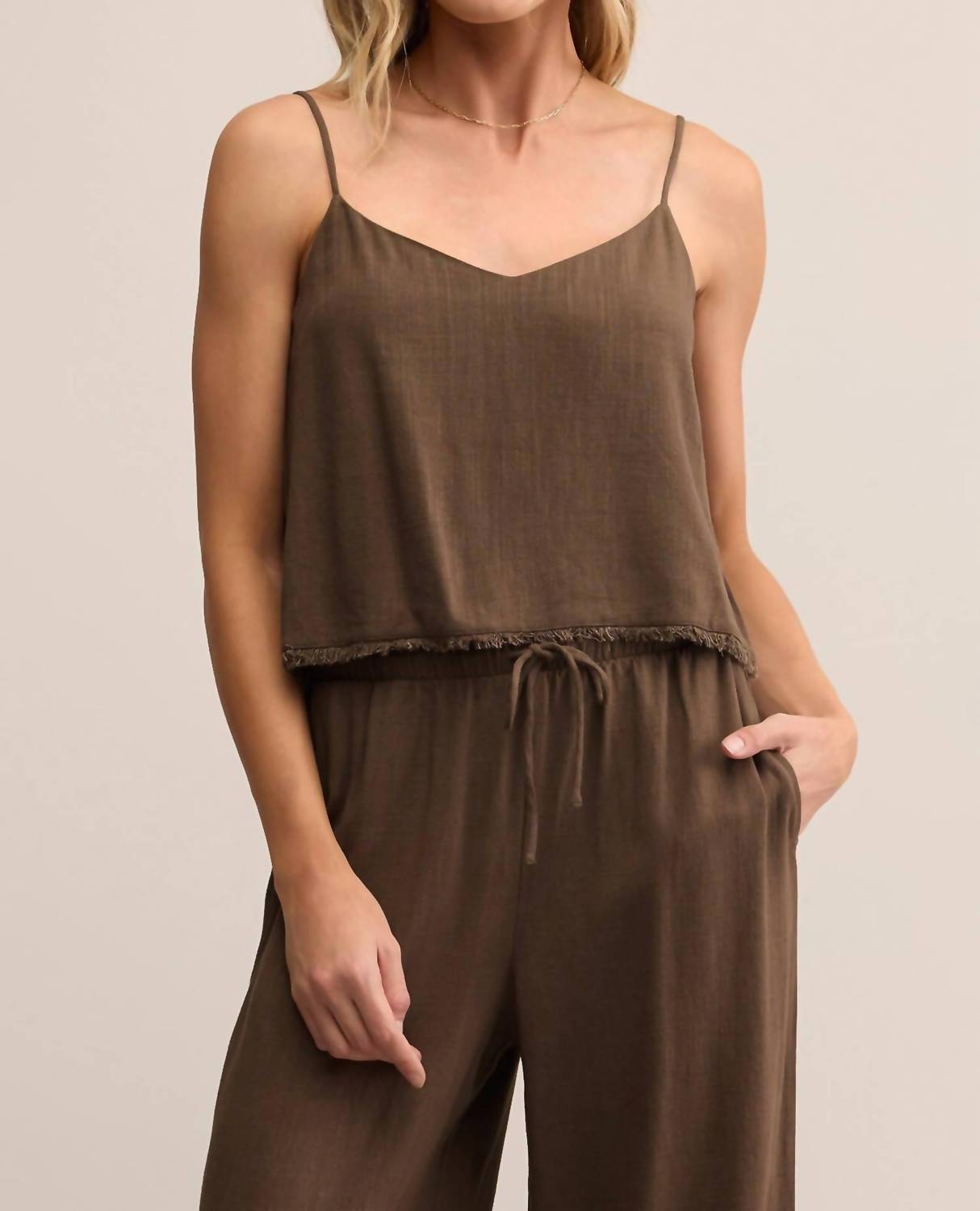 Z Supply - Sabel Cropped Linen Tank
