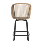 Outdoor Bar Stools Set of 4 with Armrests and Backrest