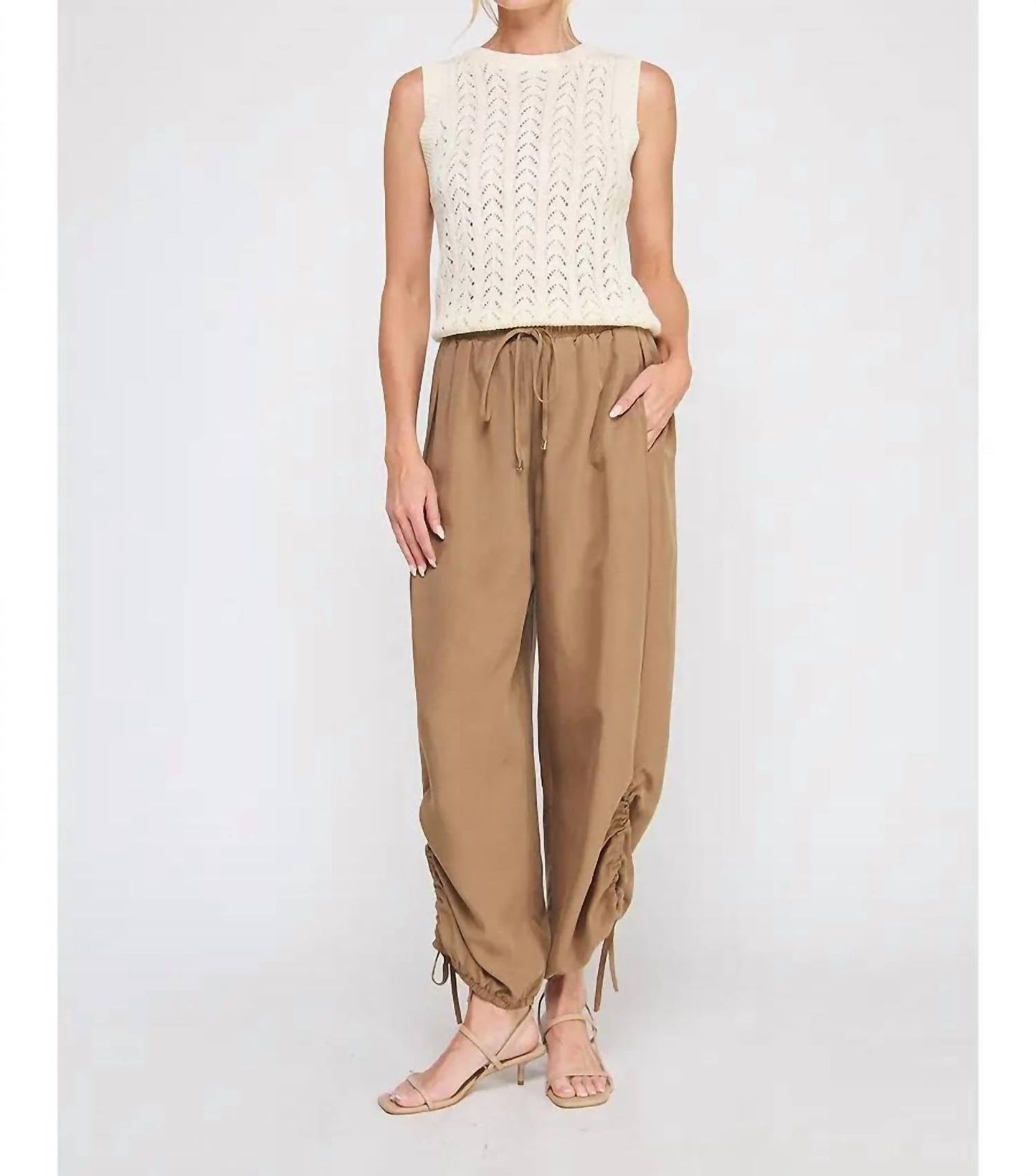 Allie Rose - Satin Drawstring Pant