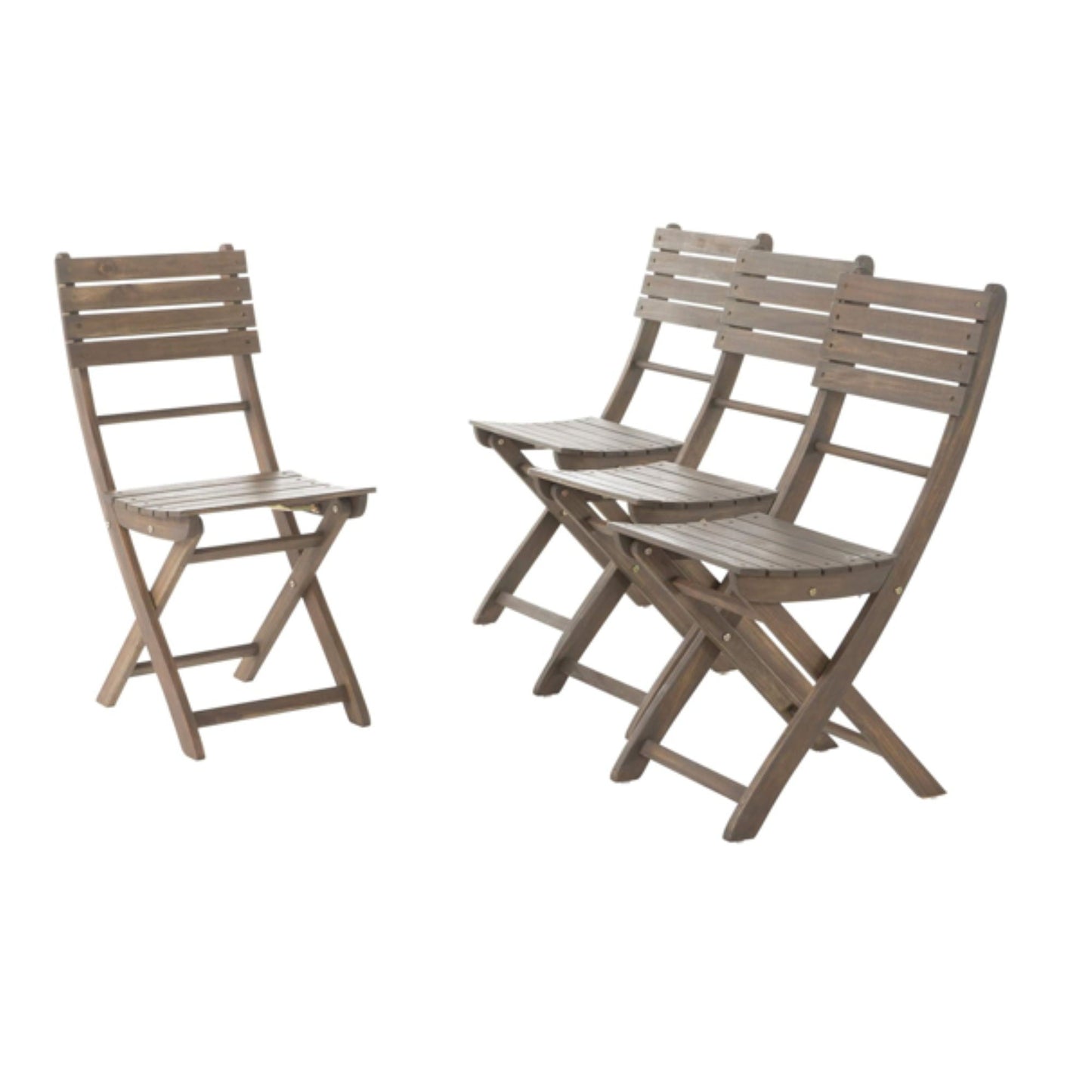Positano 4 Piece Foldable Chair Set - Gray