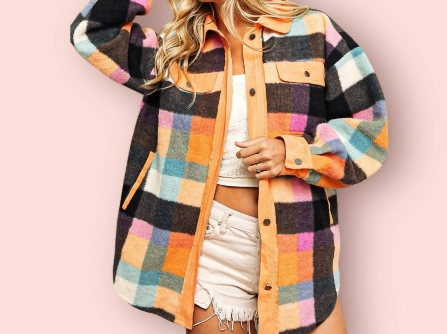 Bibi - Vintage Brushed Oversized Shacket