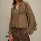 Deluc - Bradley Ruffle-cuff Blouse