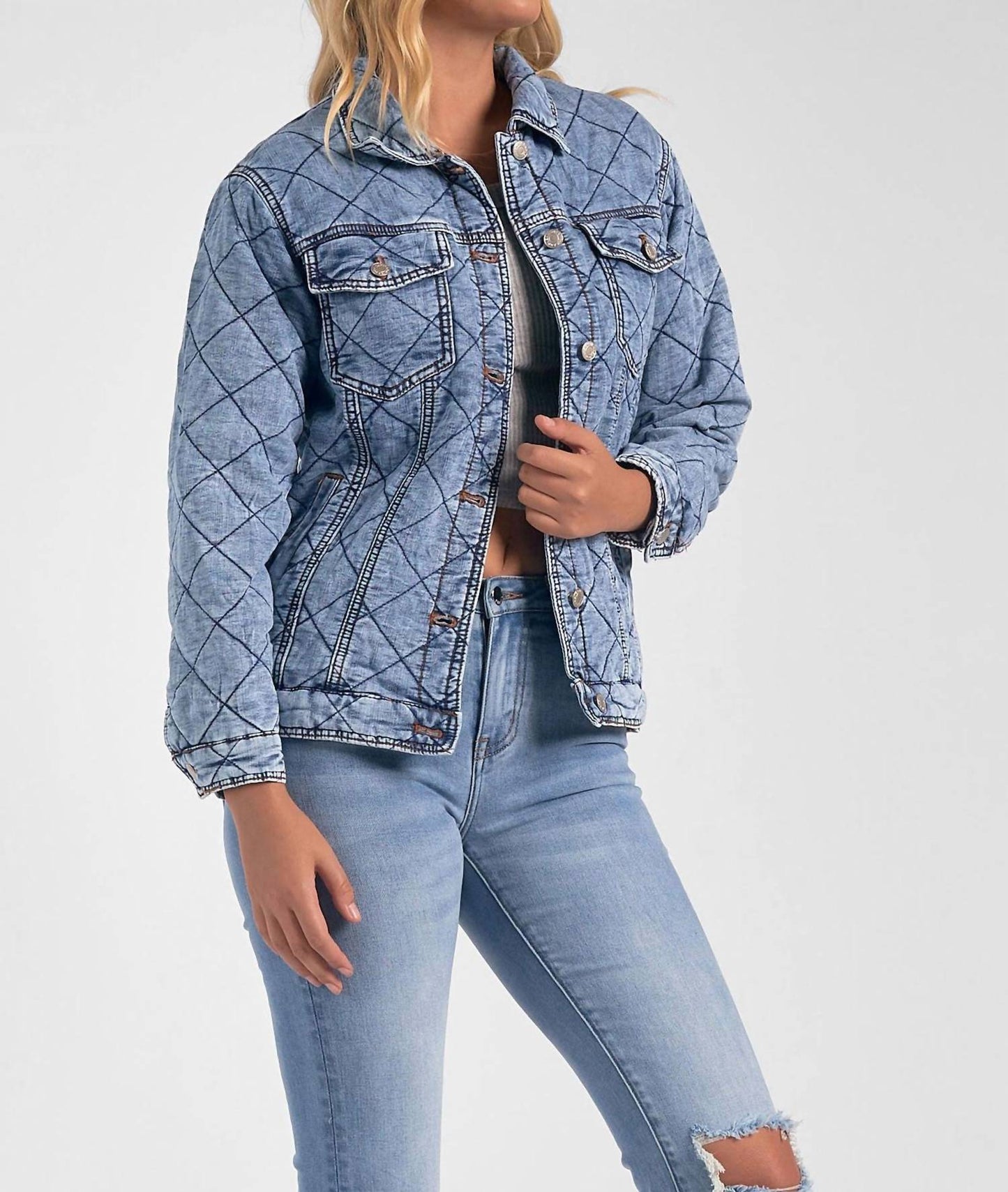 Elan - Quilted Jean Jacket