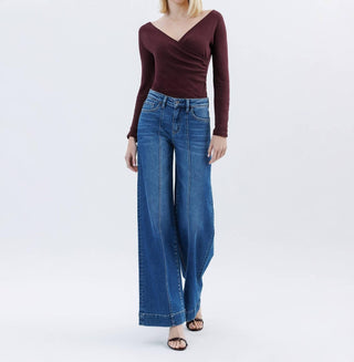 Flying Monkey - High Rise Trouser Hem Extreme Wide Leg Jeans
