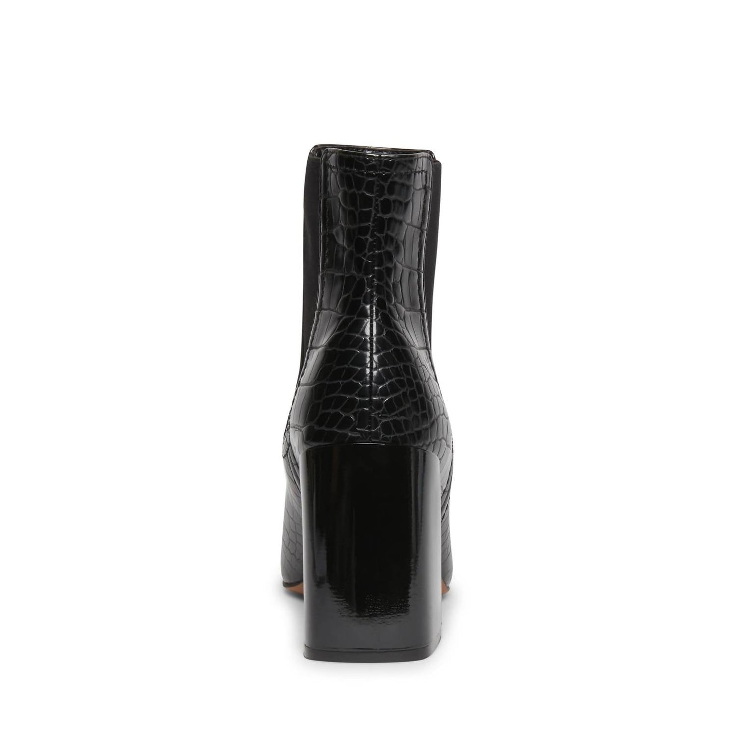Steve Madden - Women's Patent Stamped Crocodile Stacked Heel Bootie