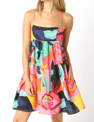 Olivaceous - Floral Mini Dress