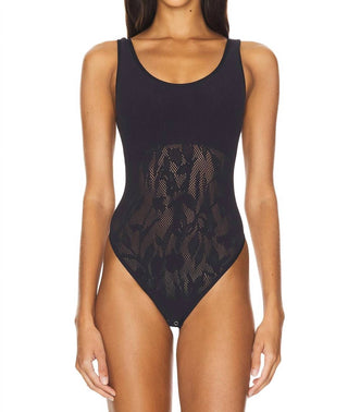 Free People - Cutout Plunge Textured Bodysuit