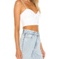 Lovers + Friends - Ida Twist Front Poly Ruched Top