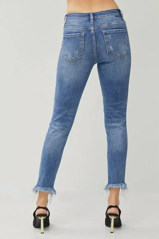 Risen - Richwood High Rise Distressed Wash Skinny Jeans