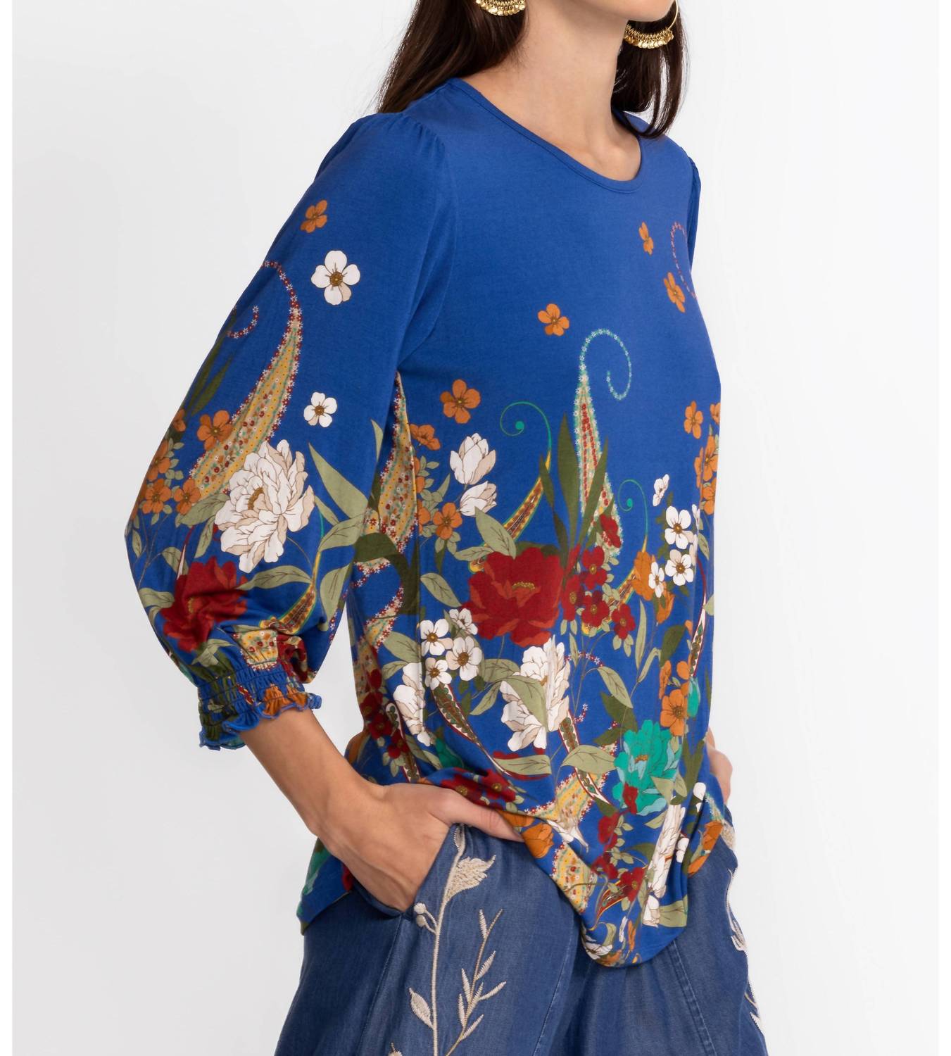 Johnny Was - Tee Bee Smocked Sleeve Blouse
