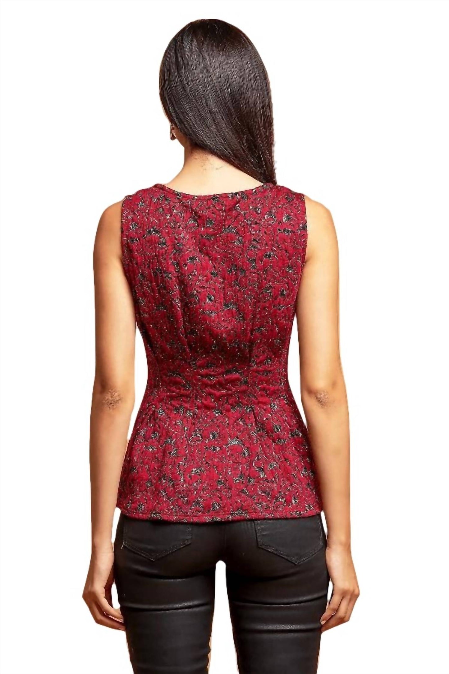 Eva Franco - Metallic Peplum Top
