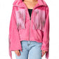 Buddylove - Skylar Fringe Faux Fur Jacket