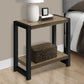 Accent Side Table Narrow Small 2-Tier Contemporary Modern